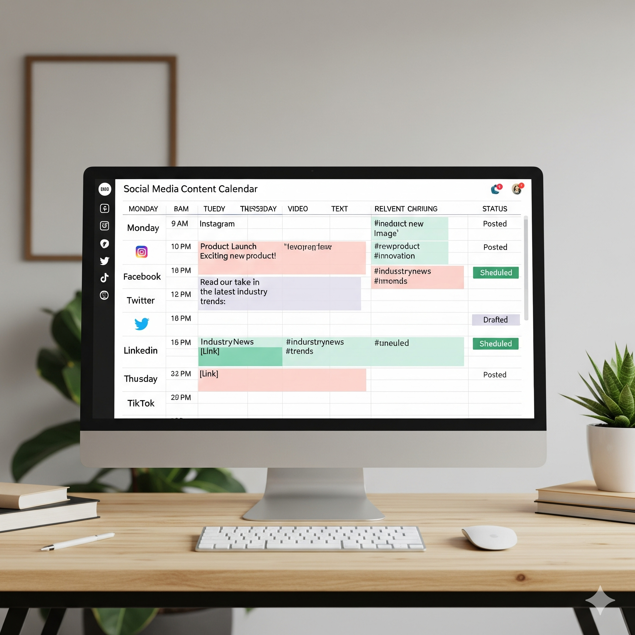 Social Media Content Calendar